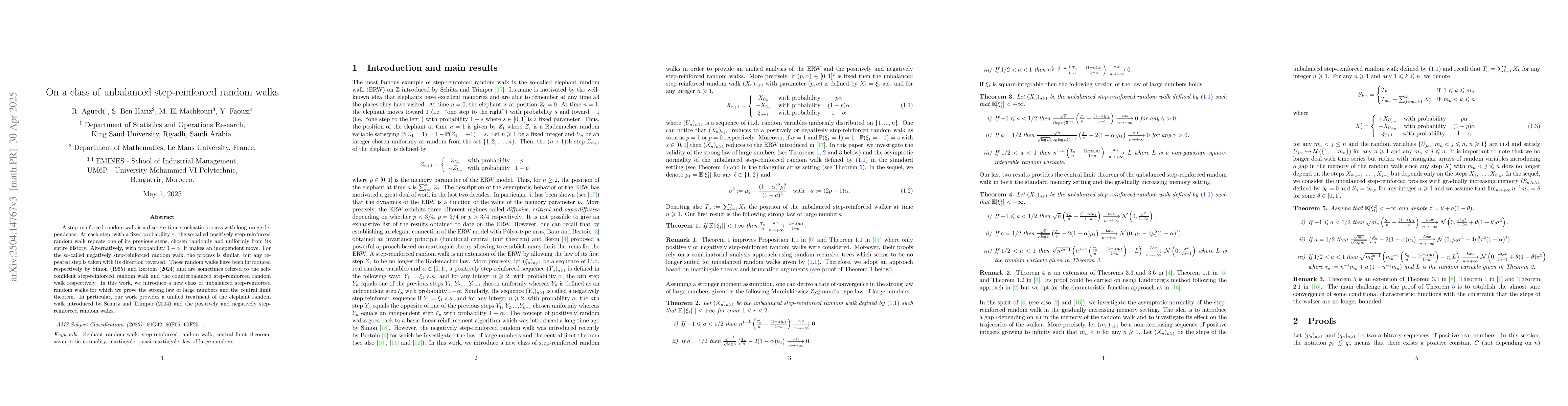 Thumbnail for On a class of unbalanced step-reinforced random walks