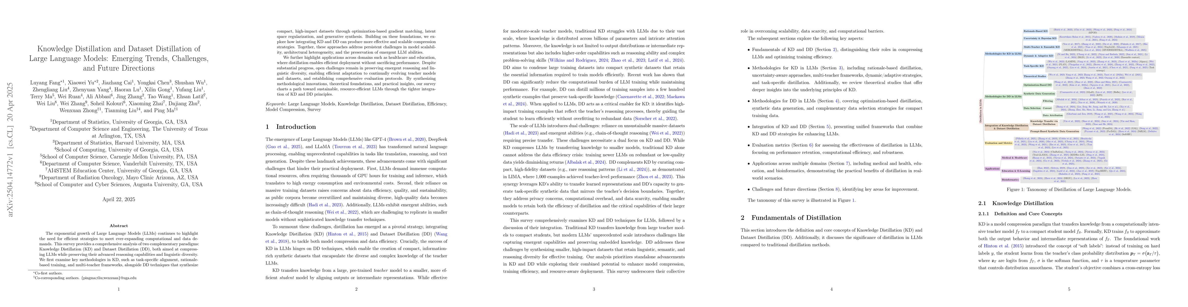 Thumbnail for Knowledge Distillation and Dataset Distillation of Large Language
  Models: Emerging Trends, Challenges, and Future Directions