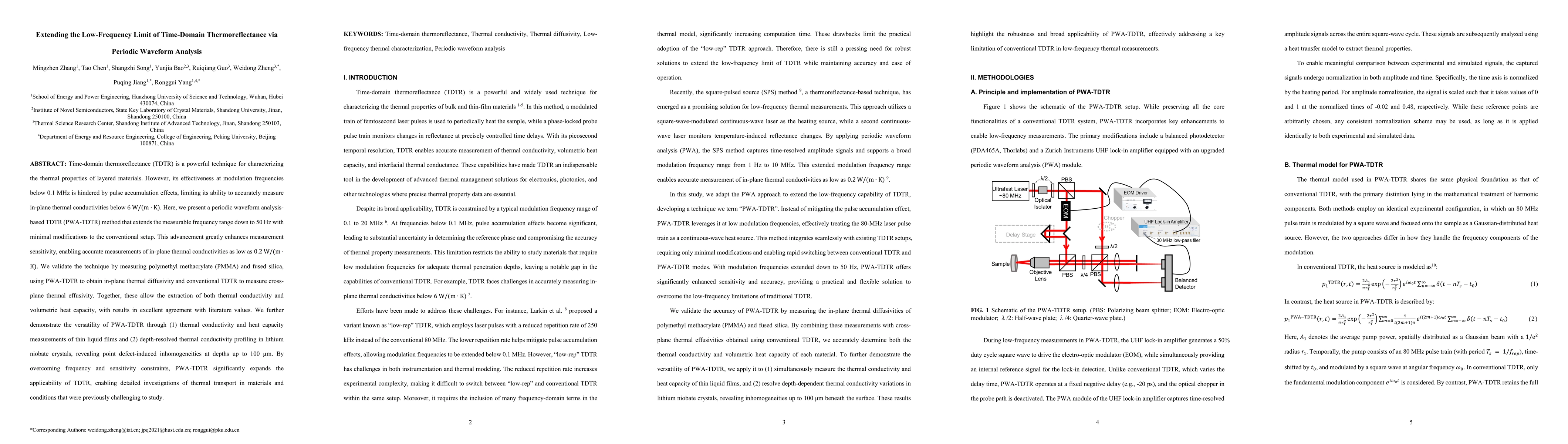 Thumbnail for Extending the Low-Frequency Limit of Time-Domain Thermoreflectance via
  Periodic Waveform Analysis