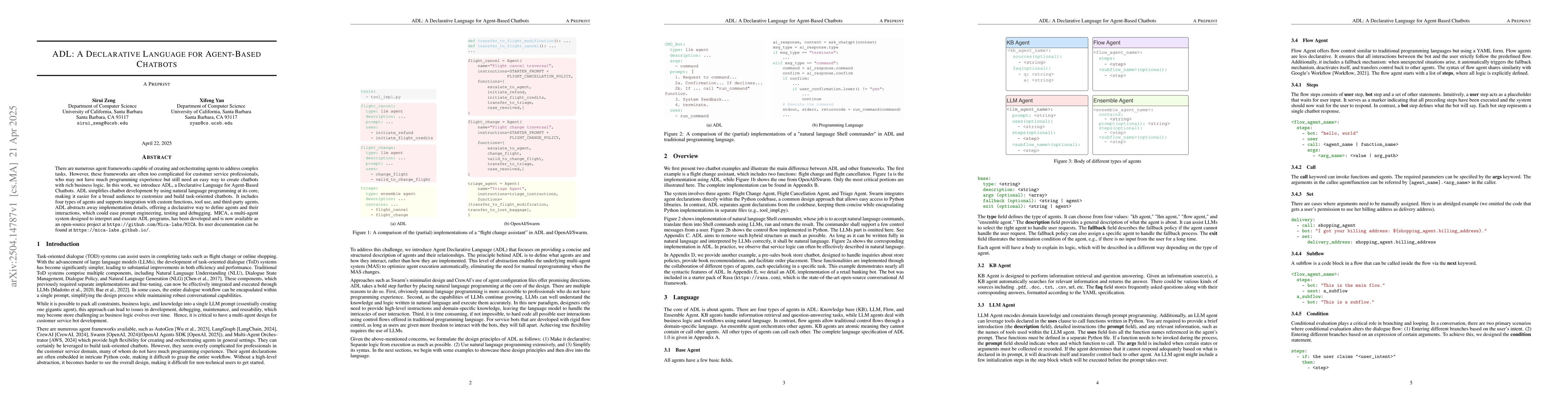 Thumbnail for ADL: A Declarative Language for Agent-Based Chatbots