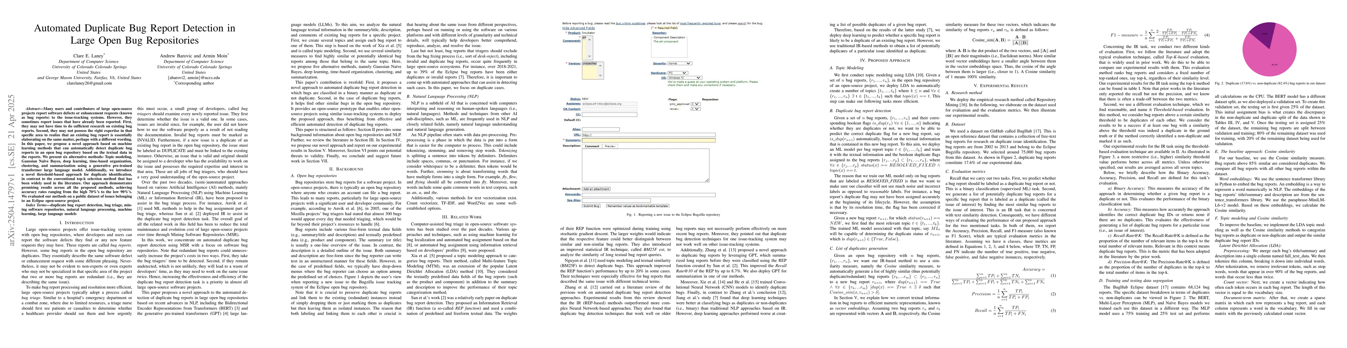 Thumbnail for Automated Duplicate Bug Report Detection in Large Open Bug Repositories