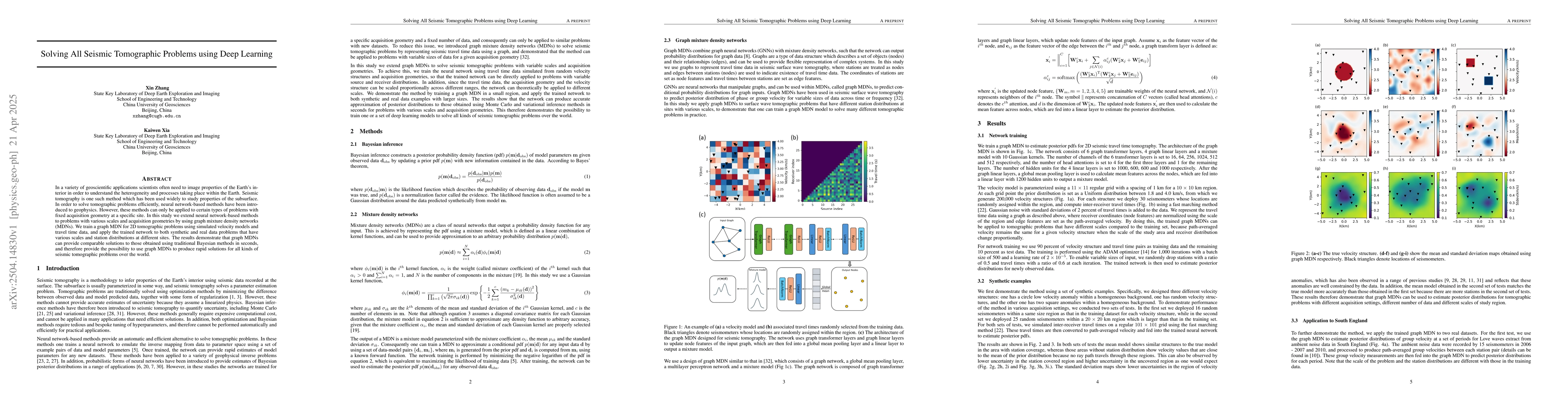 Thumbnail for Solving All Seismic Tomographic Problems using Deep Learning