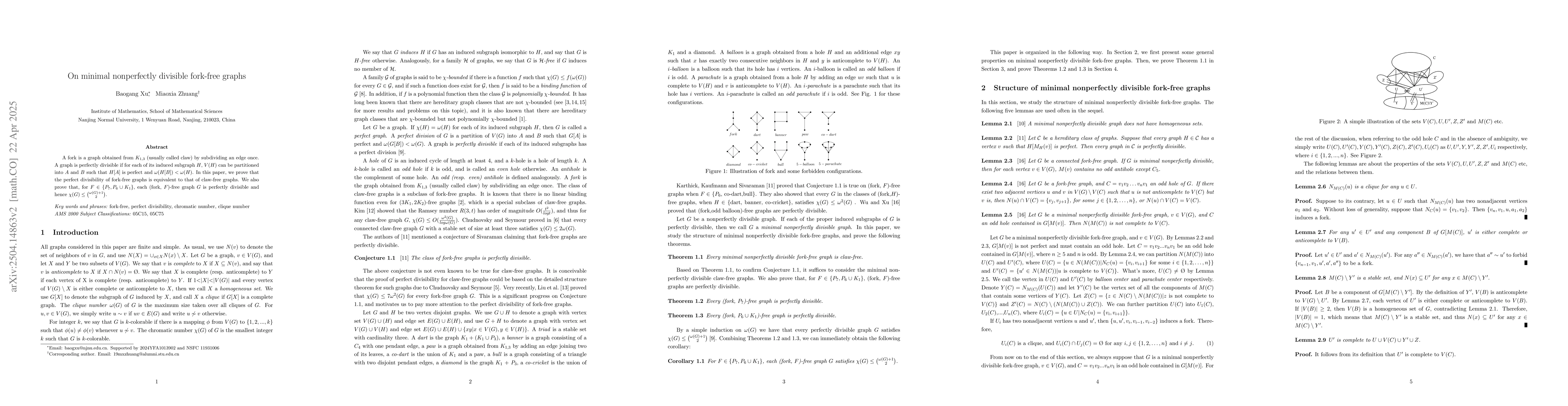 Thumbnail for On minimal nonperfectly divisible fork-free graphs
