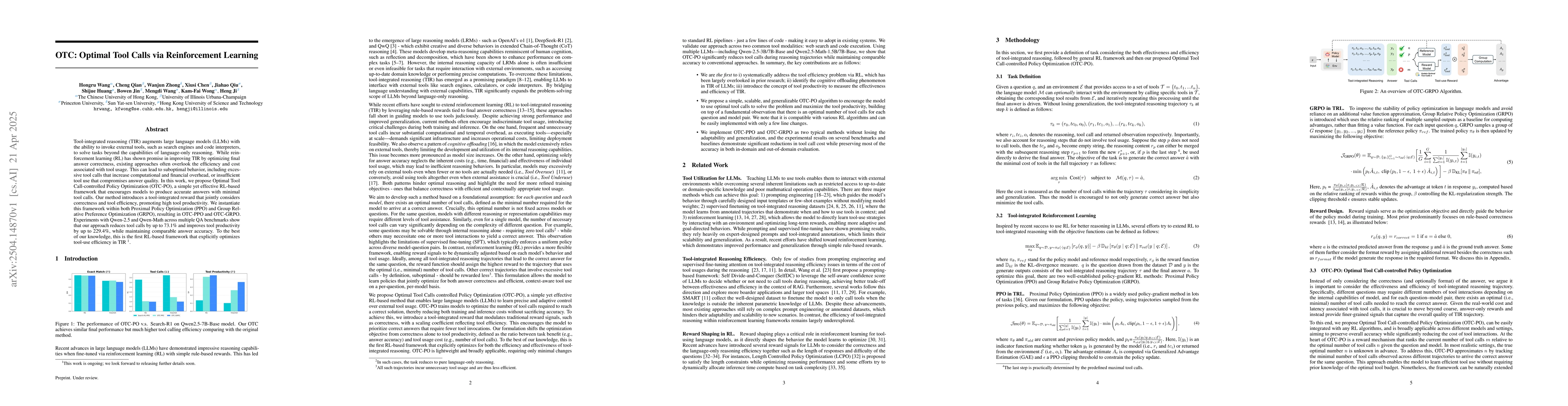 Thumbnail for OTC: Optimal Tool Calls via Reinforcement Learning
