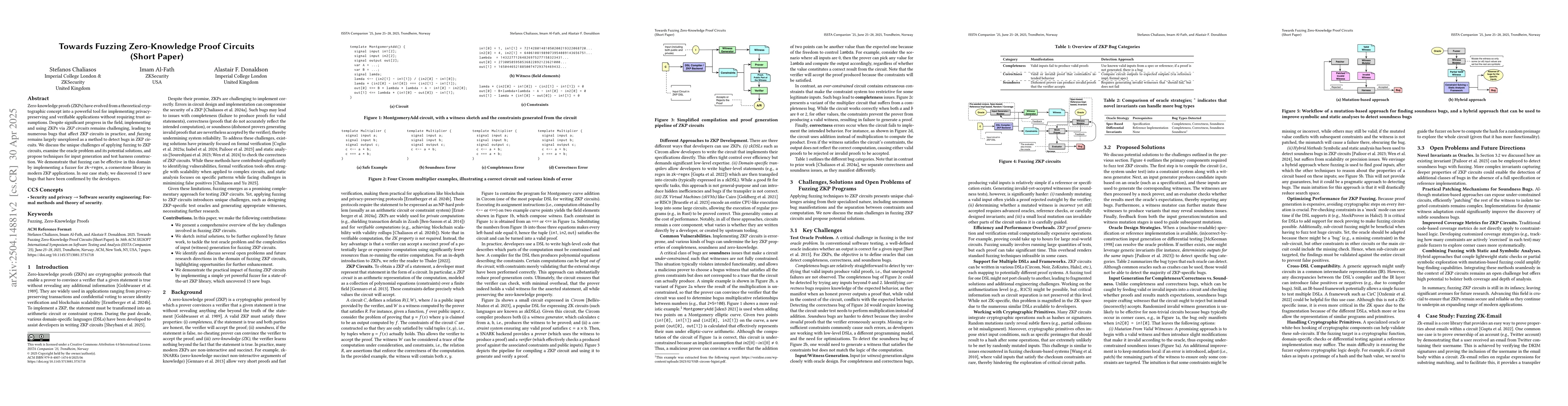 Thumbnail for Towards Fuzzing Zero-Knowledge Proof Circuits (Short Paper)