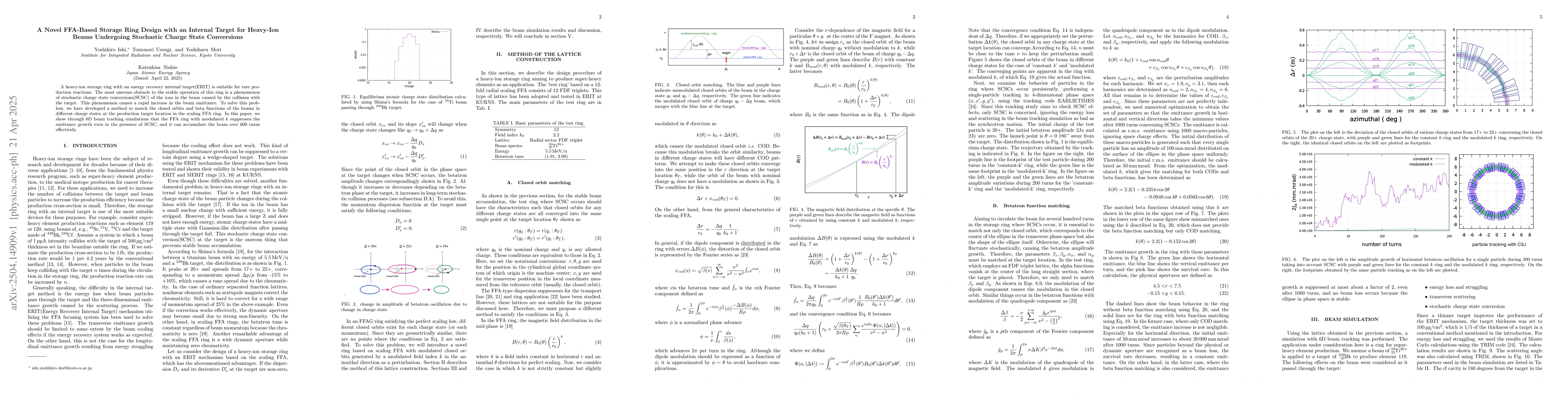 Thumbnail for A Novel FFA-Based Storage Ring Design with an Internal Target for
  Heavy-Ion Beams Undergoing Stochastic Charge State Conversions