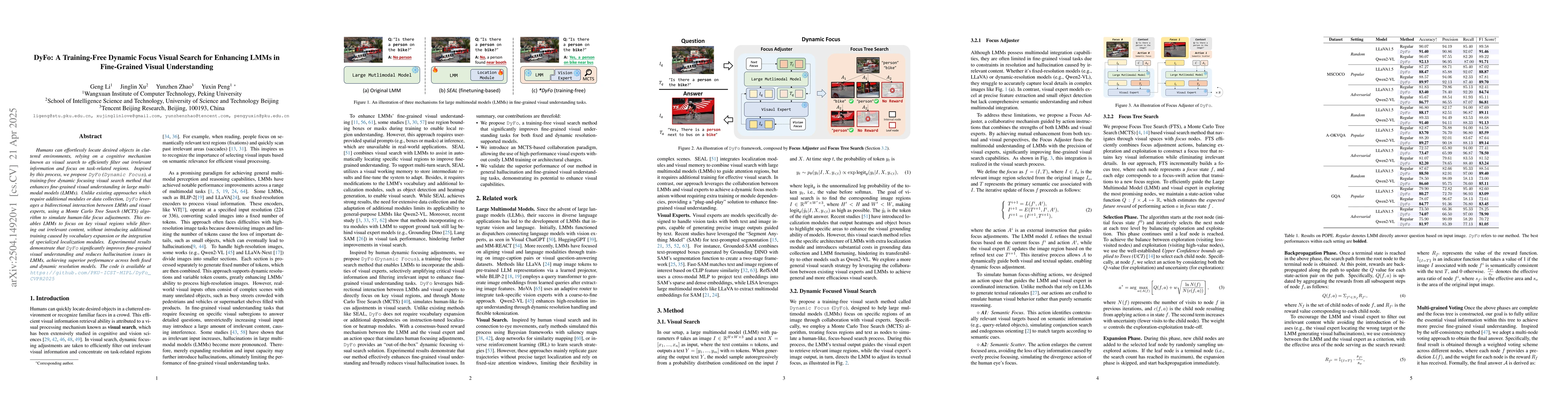 Thumbnail for DyFo: A Training-Free Dynamic Focus Visual Search for Enhancing LMMs in
  Fine-Grained Visual Understanding