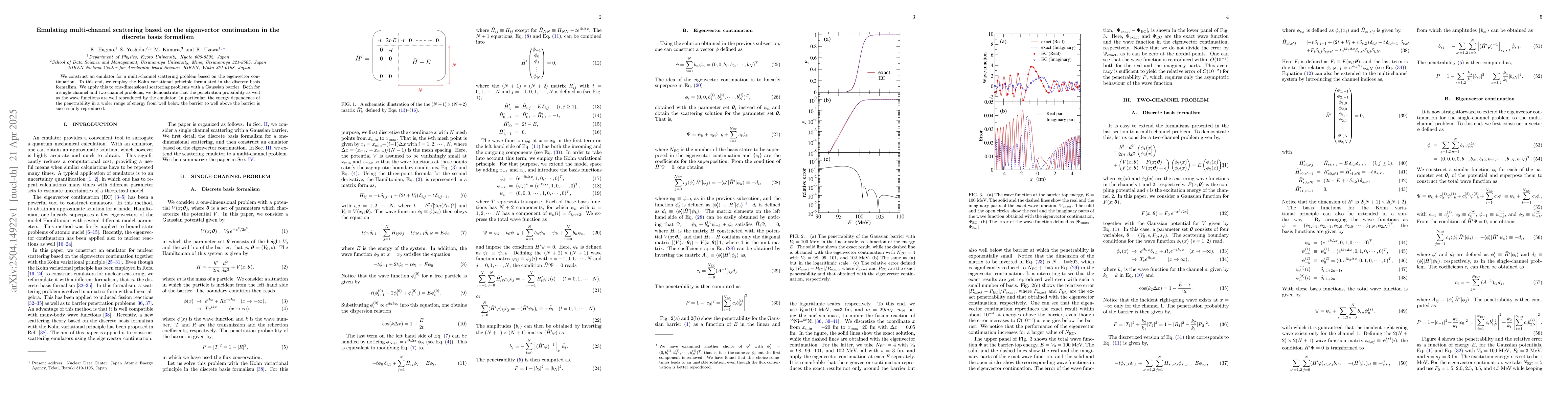 Thumbnail for Emulating multi-channel scattering based on the eigenvector continuation
  in the discrete basis formalism