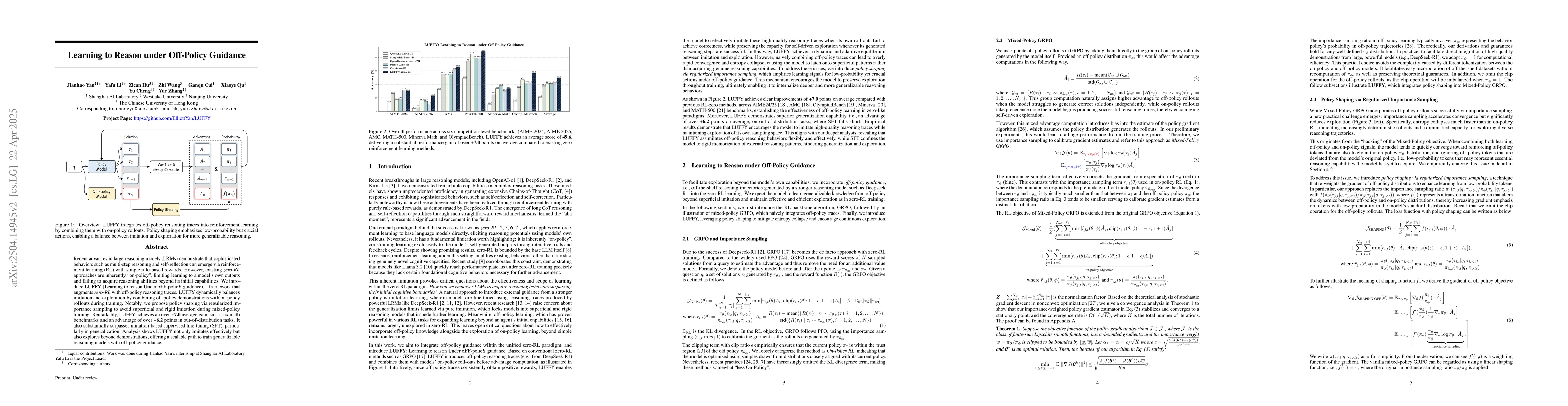 Thumbnail for Learning to Reason under Off-Policy Guidance