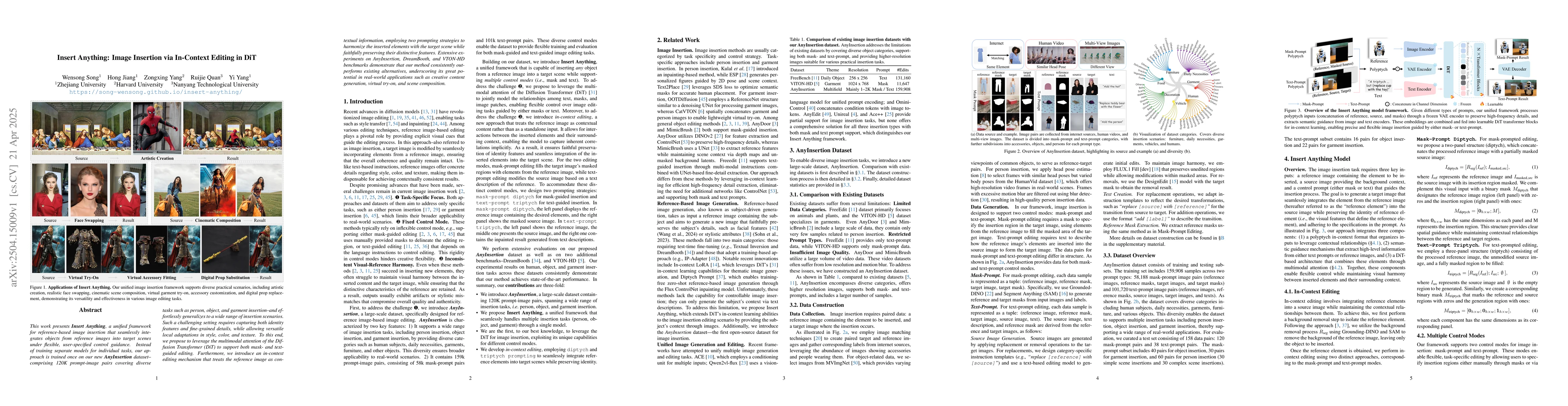 Thumbnail for Insert Anything: Image Insertion via In-Context Editing in DiT