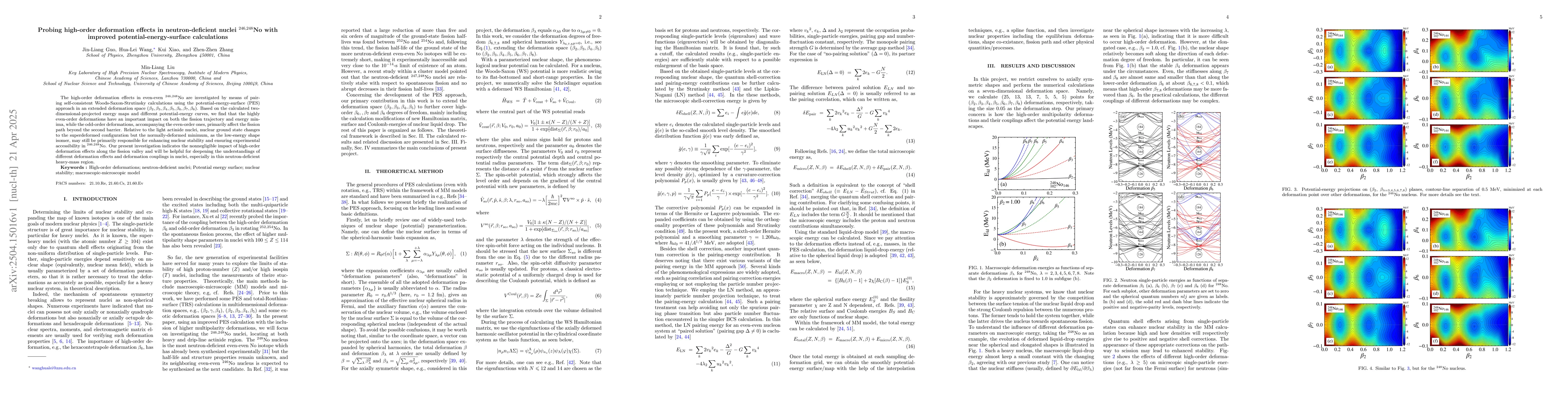 Thumbnail for Probing high-order deformation effects in neutron-deficient nuclei
  $^{246,248}$No with improved potential-energy-surface calculations