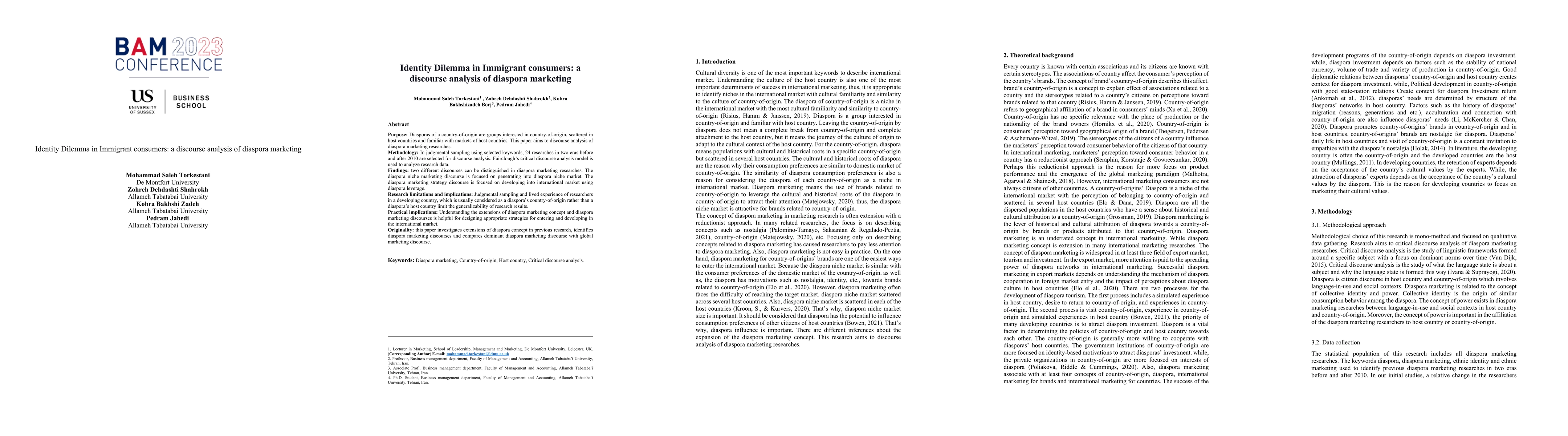 Thumbnail for Identity Dilemma in Immigrant Consumers: a discourse analysis of
  diaspora marketing