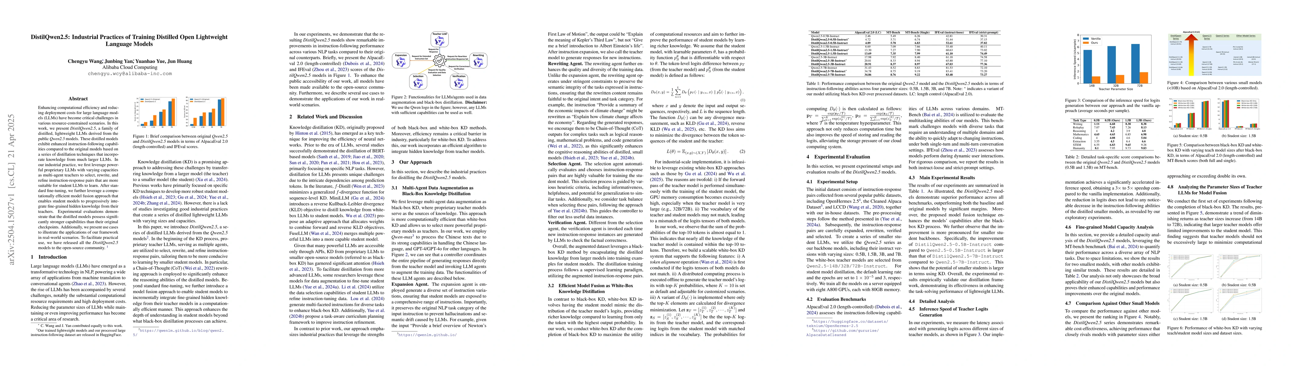 Thumbnail for DistilQwen2.5: Industrial Practices of Training Distilled Open
  Lightweight Language Models