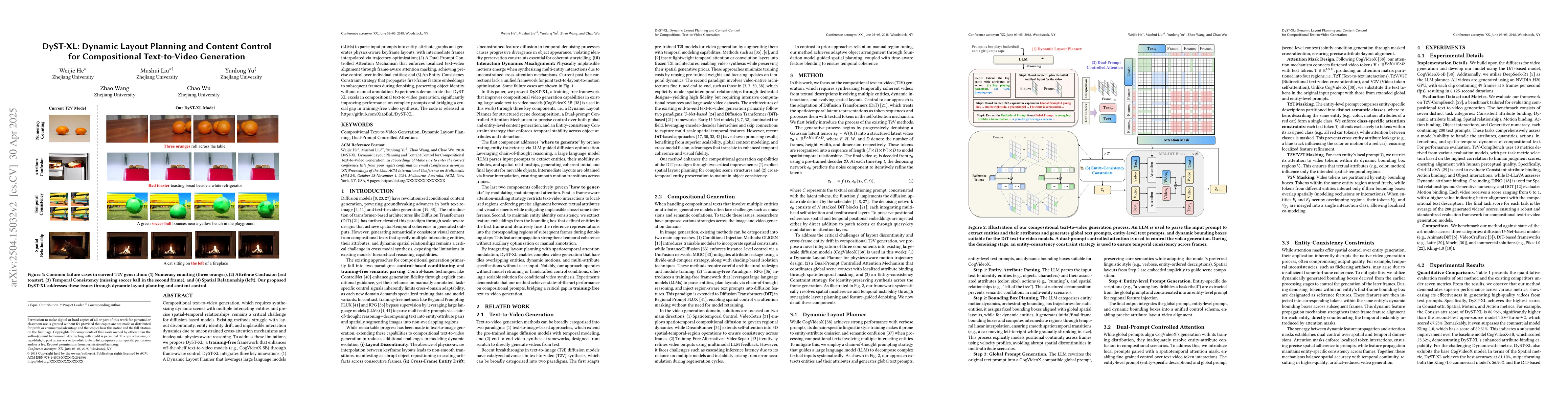 Thumbnail for DyST-XL: Dynamic Layout Planning and Content Control for Compositional
  Text-to-Video Generation