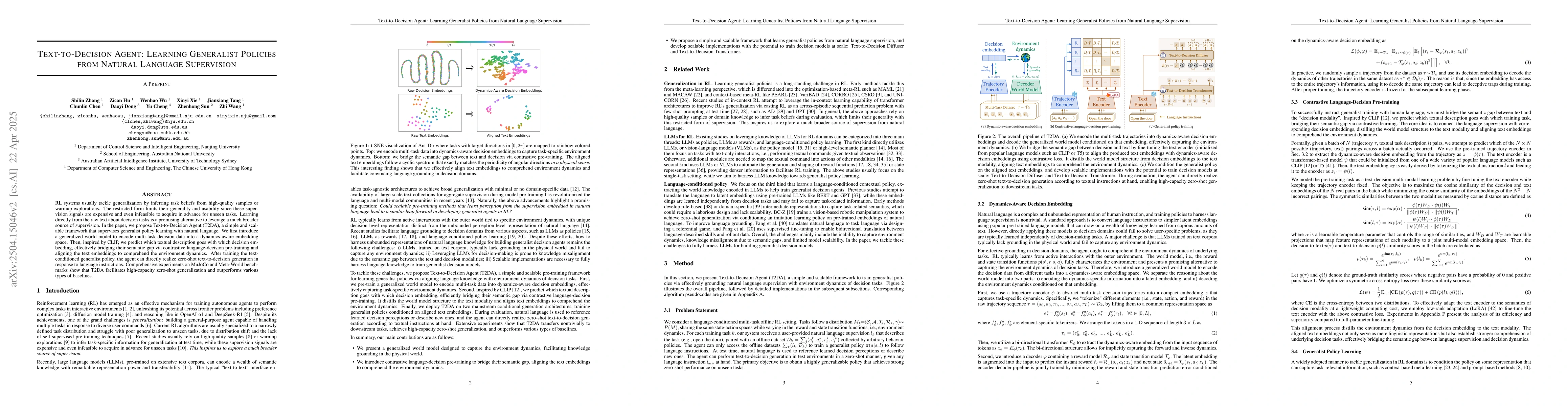 Thumbnail for Text-to-Decision Agent: Learning Generalist Policies from Natural
  Language Supervision
