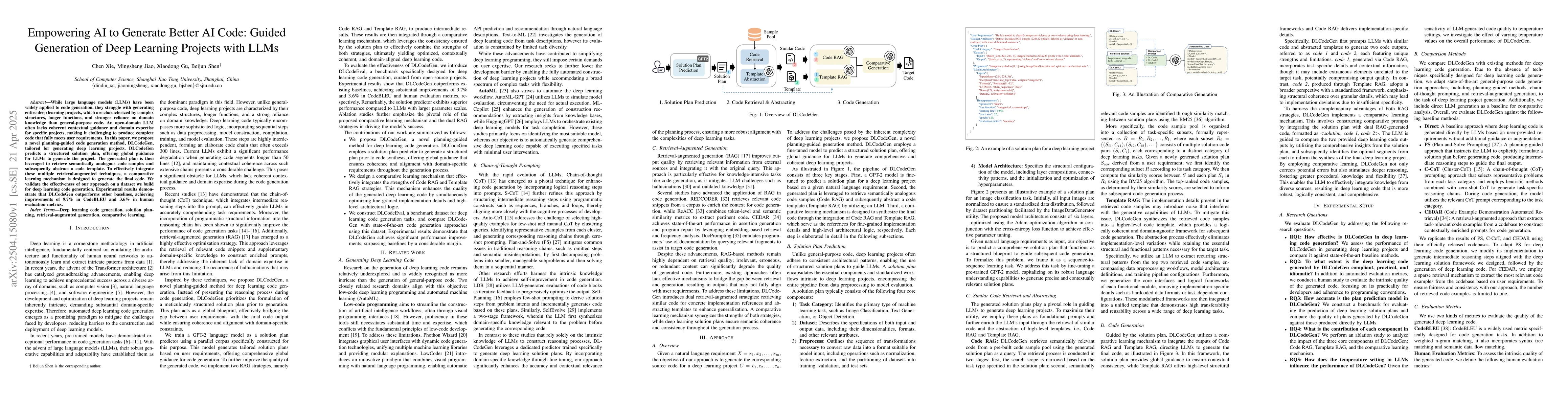 Thumbnail for Empowering AI to Generate Better AI Code: Guided Generation of Deep
  Learning Projects with LLMs