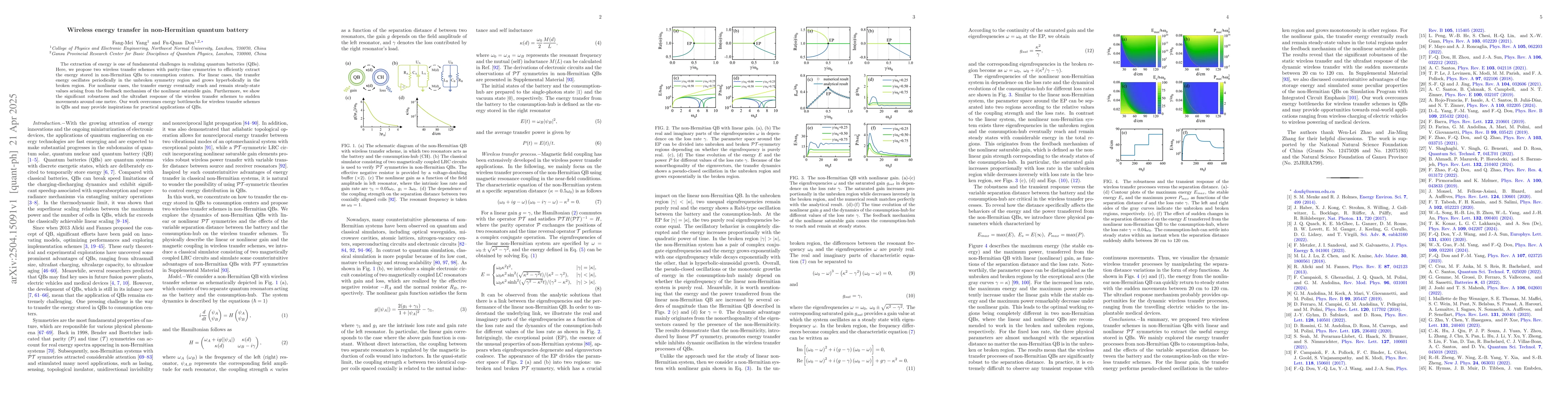 Thumbnail for Wireless energy transfer in non-Hermitian quantum battery