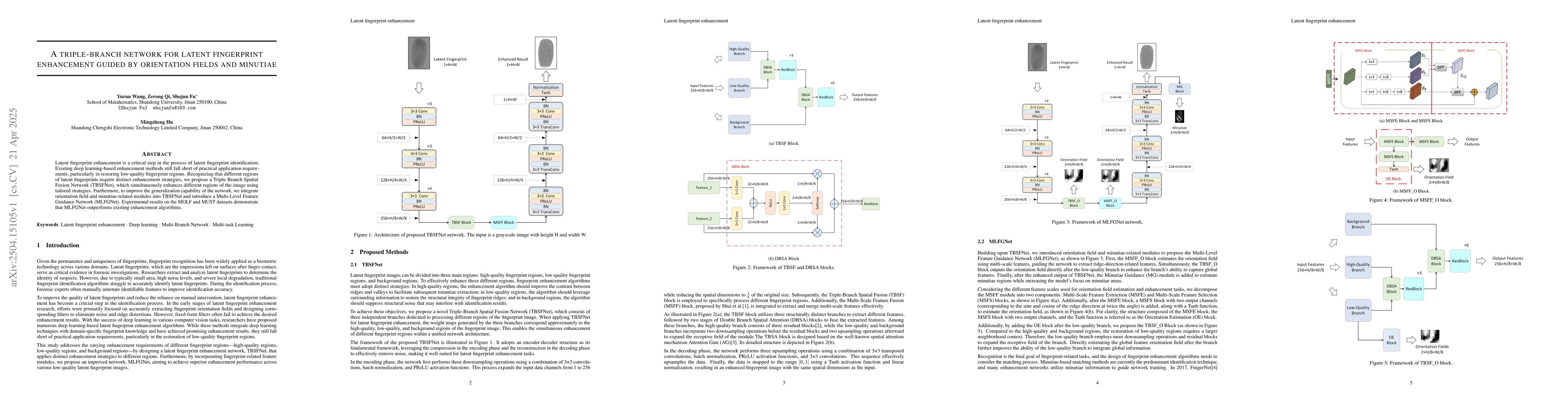 Thumbnail for A triple-branch network for latent fingerprint enhancement guided by
  orientation fields and minutiae