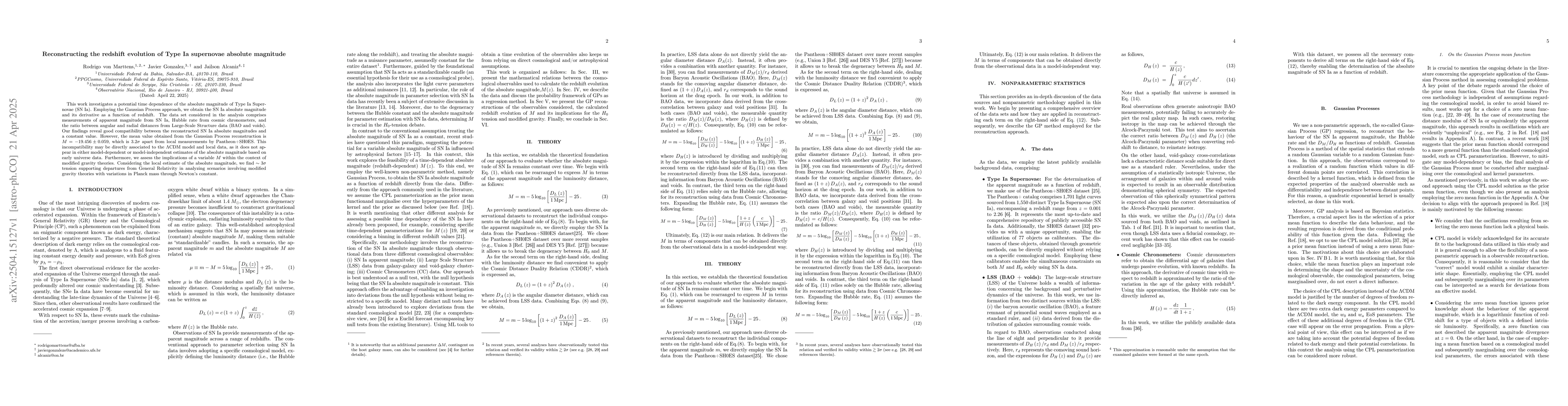 Thumbnail for Reconstructing the redshift evolution of Type Ia supernovae absolute
  magnitude