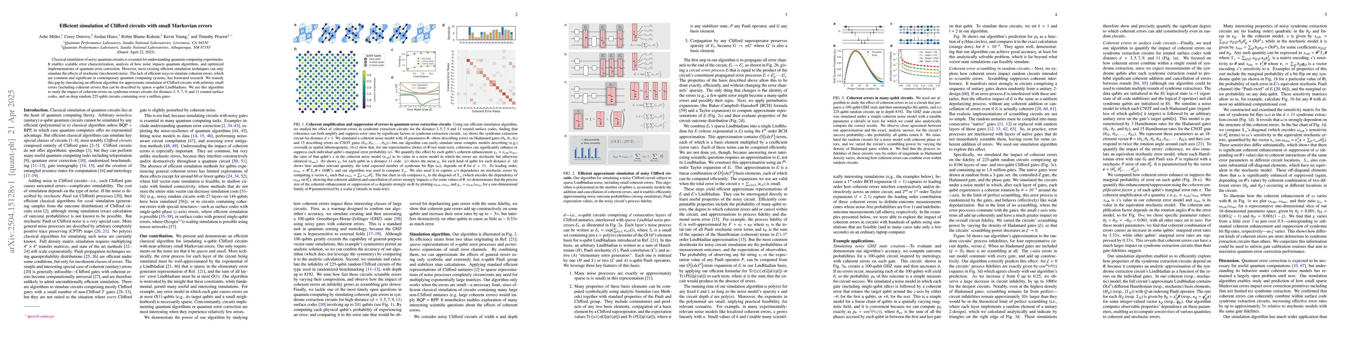 Thumbnail for Efficient simulation of Clifford circuits with small Markovian errors