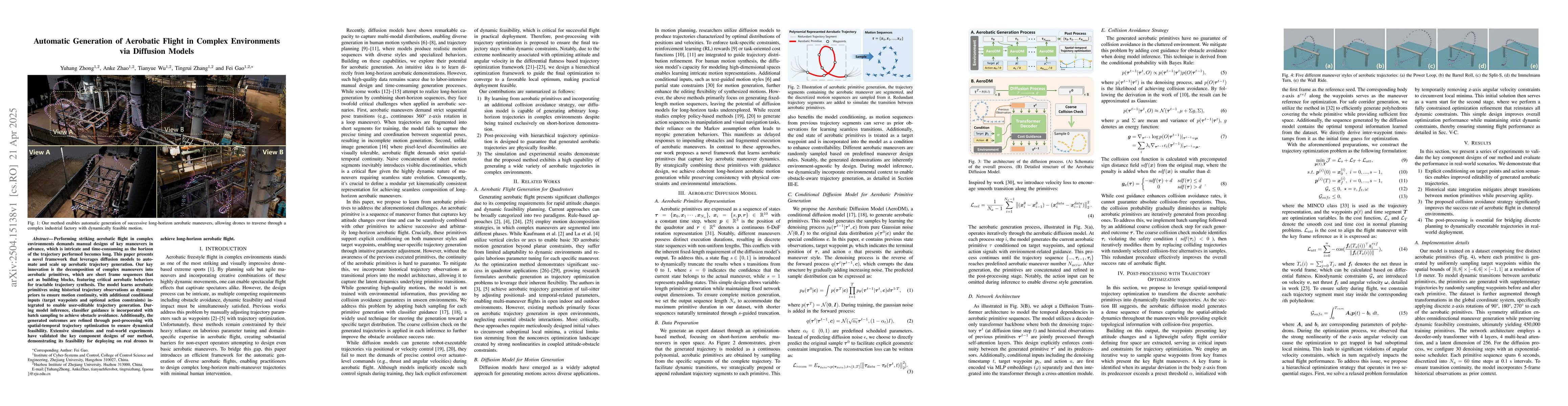Thumbnail for Automatic Generation of Aerobatic Flight in Complex Environments via
  Diffusion Models