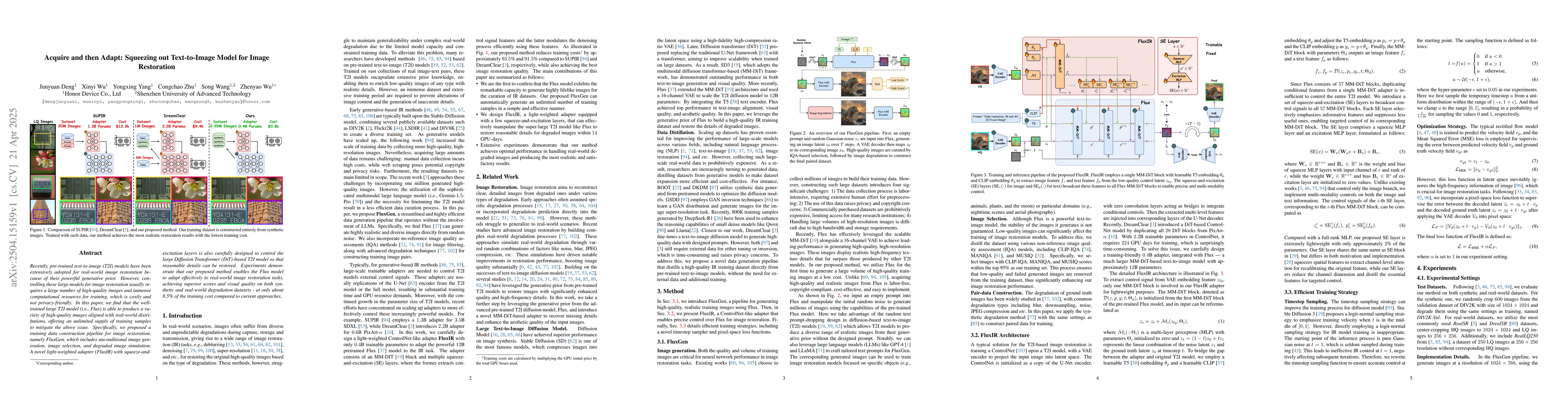 Thumbnail for Acquire and then Adapt: Squeezing out Text-to-Image Model for Image
  Restoration
