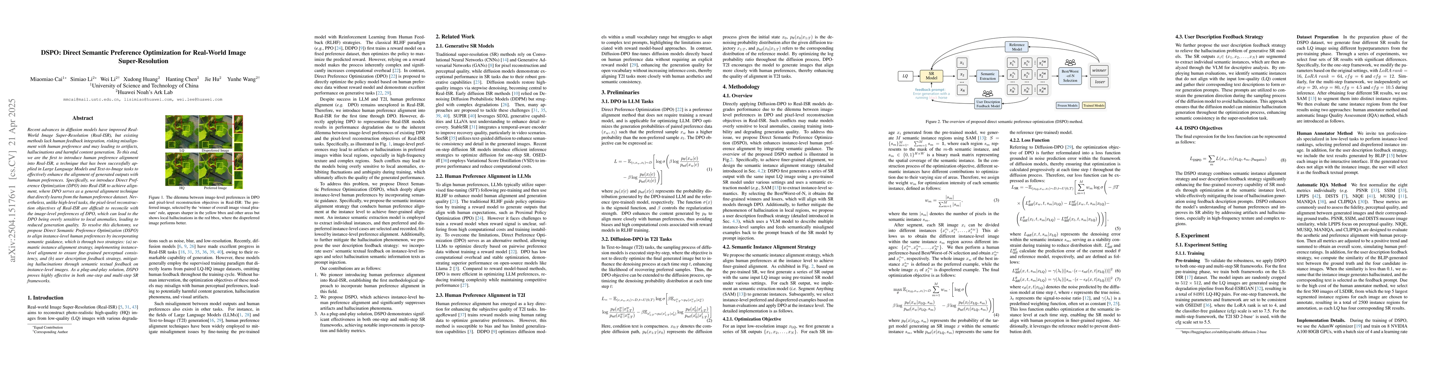 Thumbnail for DSPO: Direct Semantic Preference Optimization for Real-World Image
  Super-Resolution