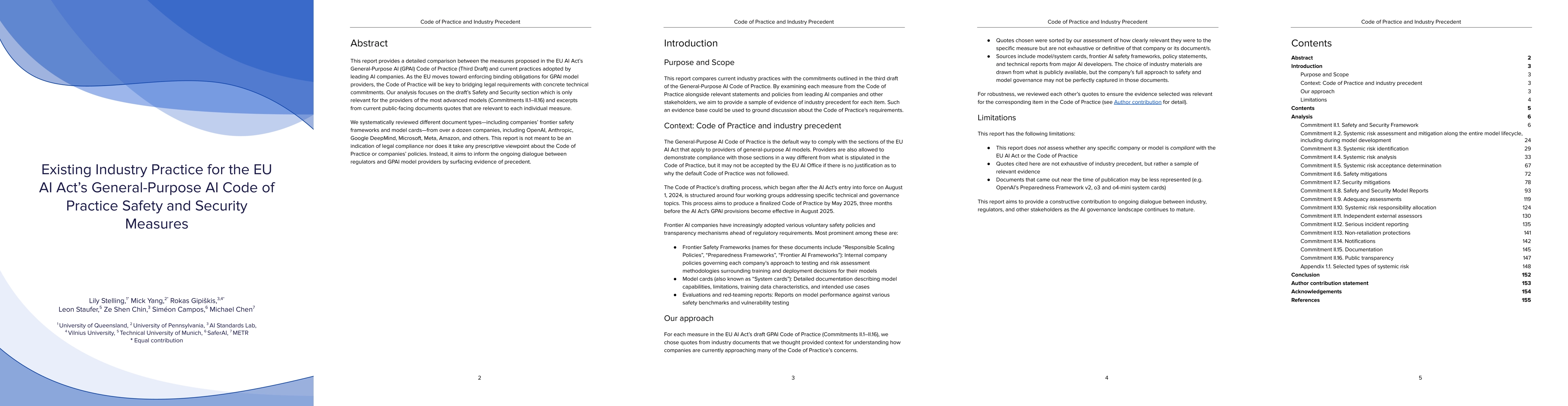 Thumbnail for Existing Industry Practice for the EU AI Act's General-Purpose AI Code
  of Practice Safety and Security Measures