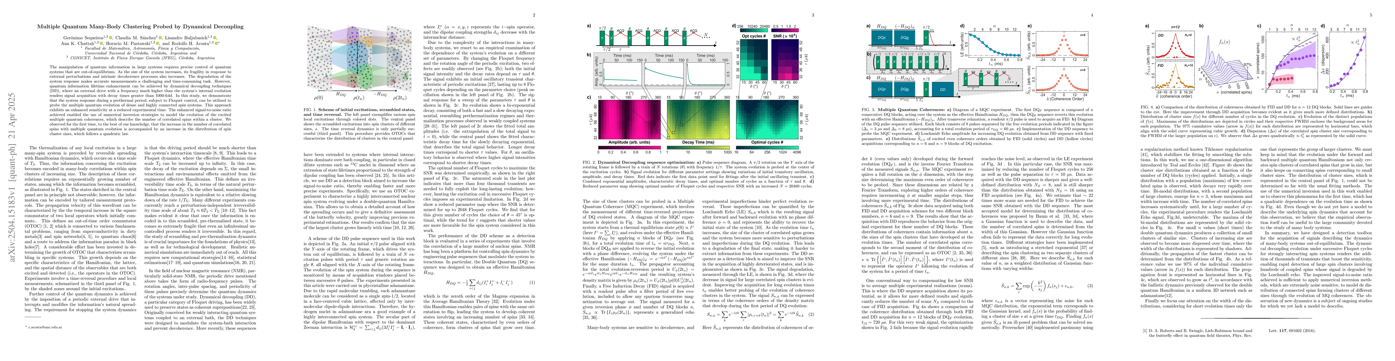 Thumbnail for Multiple Quantum Many-Body Clustering Probed by Dynamical Decoupling