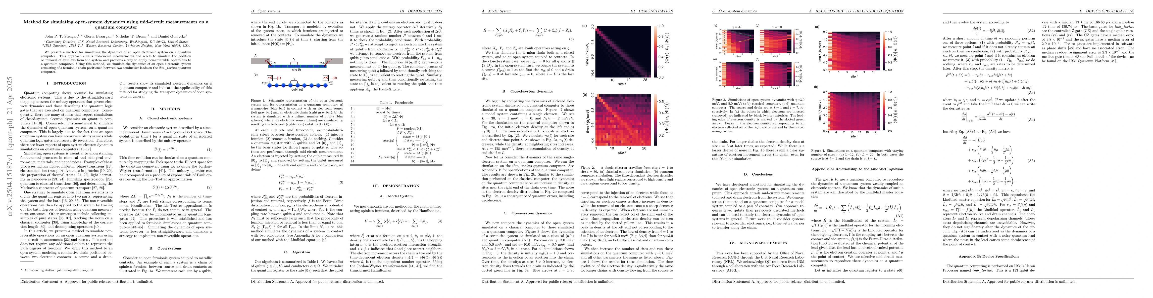 Thumbnail for Method for simulating open-system dynamics using mid-circuit
  measurements on a quantum computer