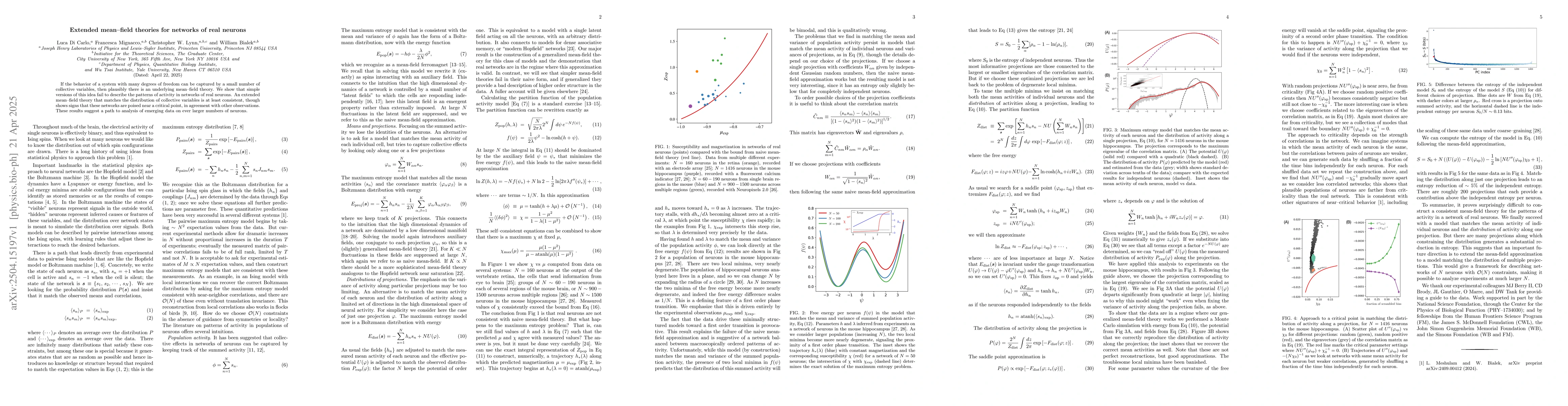 Thumbnail for Extended mean-field theories for networks of real neurons