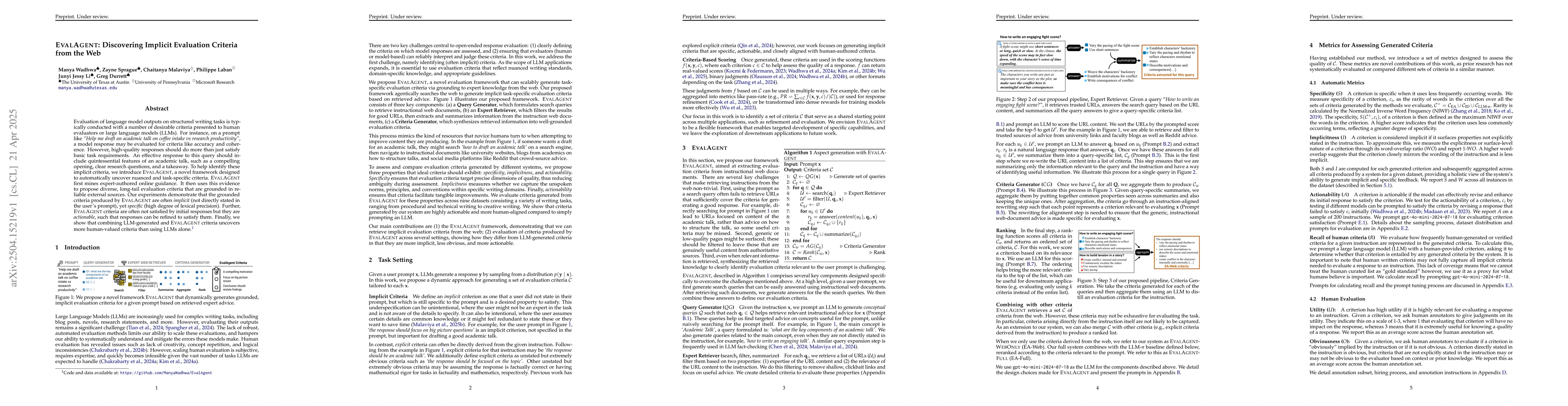 Thumbnail for EvalAgent: Discovering Implicit Evaluation Criteria from the Web