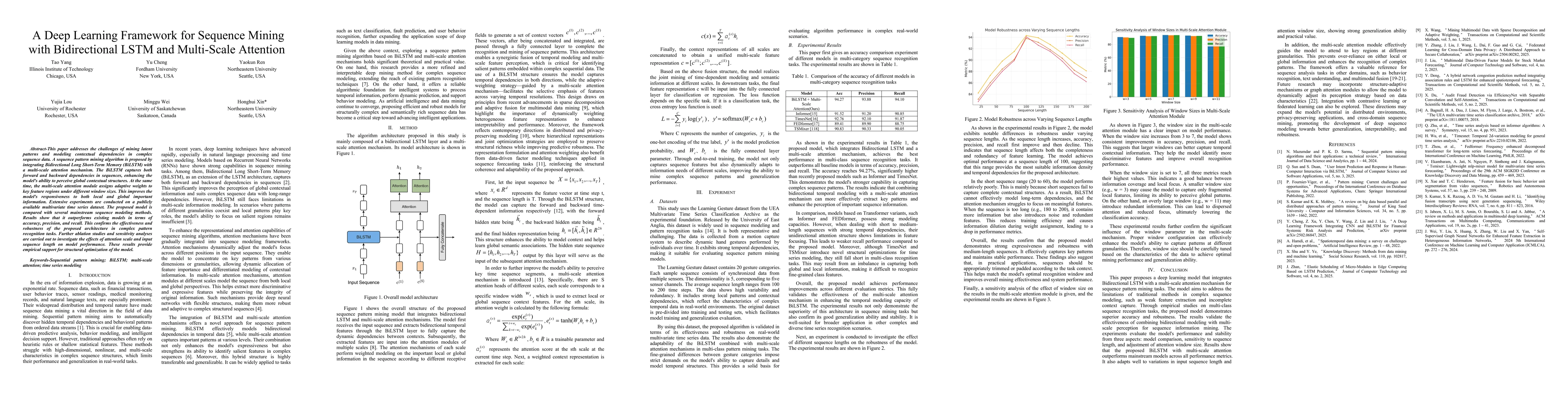 Thumbnail for A Deep Learning Framework for Sequence Mining with Bidirectional LSTM
  and Multi-Scale Attention