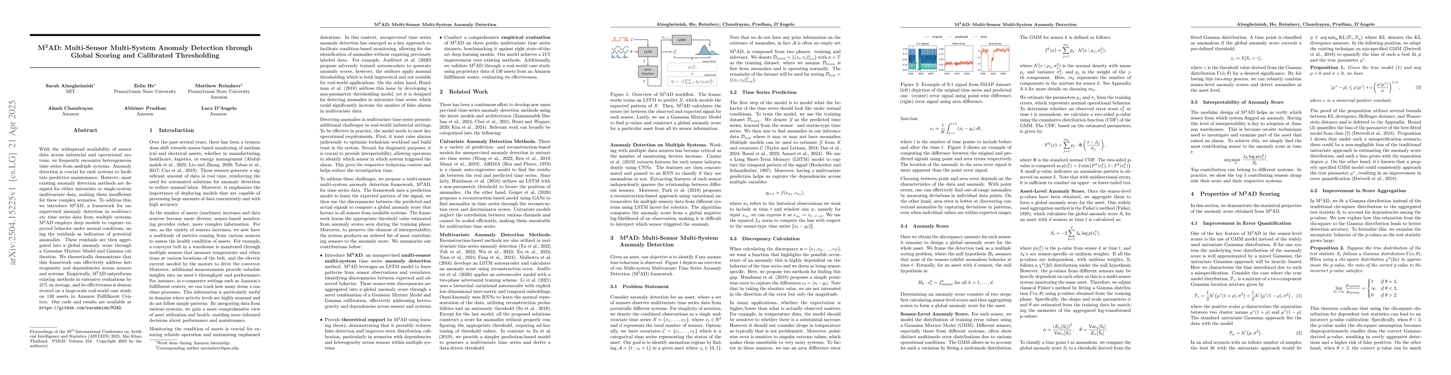Thumbnail for M$^2$AD: Multi-Sensor Multi-System Anomaly Detection through Global
  Scoring and Calibrated Thresholding