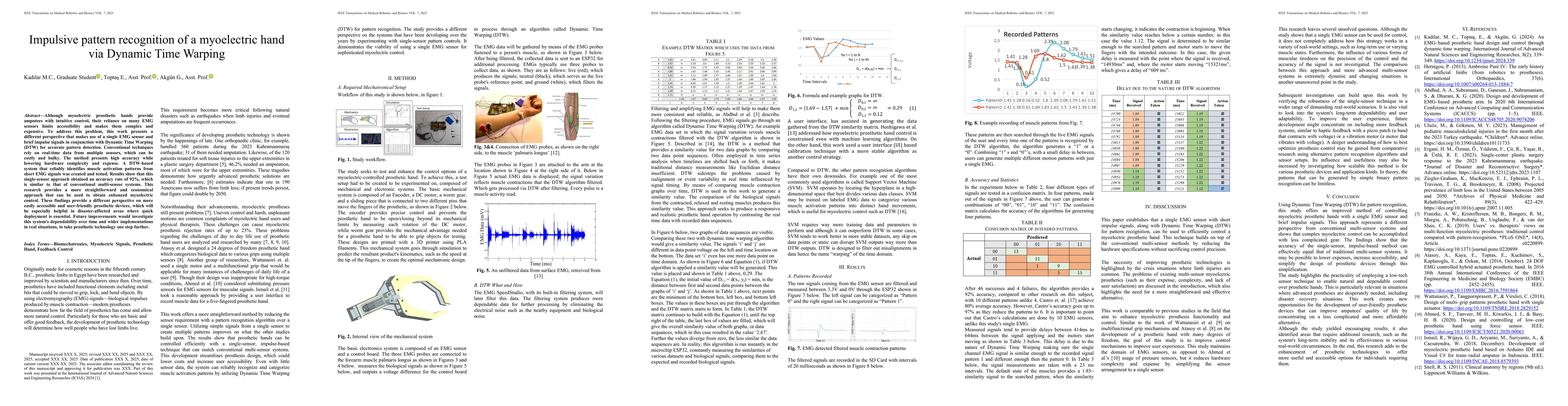 Thumbnail for Impulsive pattern recognition of a myoelectric hand via Dynamic Time
  Warping