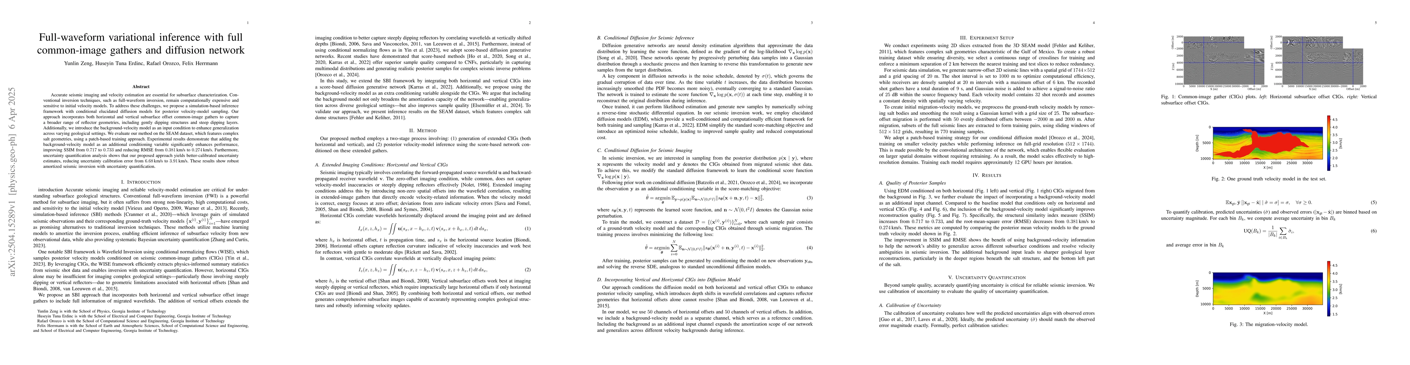 Thumbnail for Full-waveform variational inference with full common-image gathers and
  diffusion network