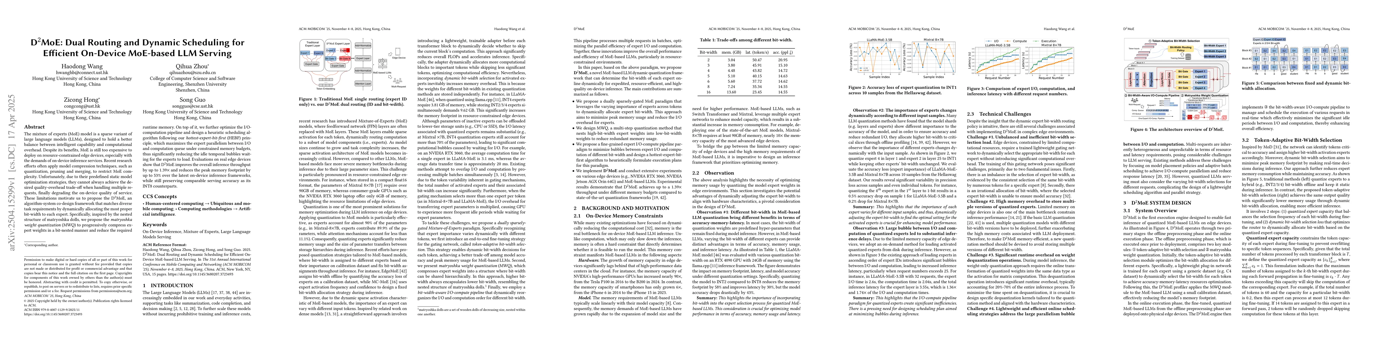 Thumbnail for D$^{2}$MoE: Dual Routing and Dynamic Scheduling for Efficient On-Device
  MoE-based LLM Serving