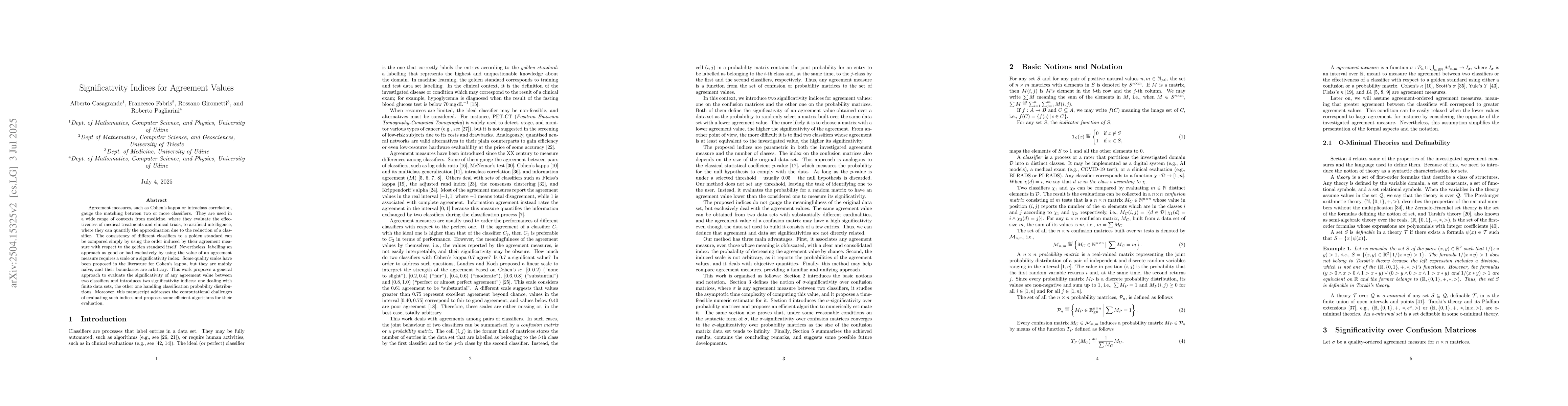 Thumbnail for Significativity Indices for Agreement Values