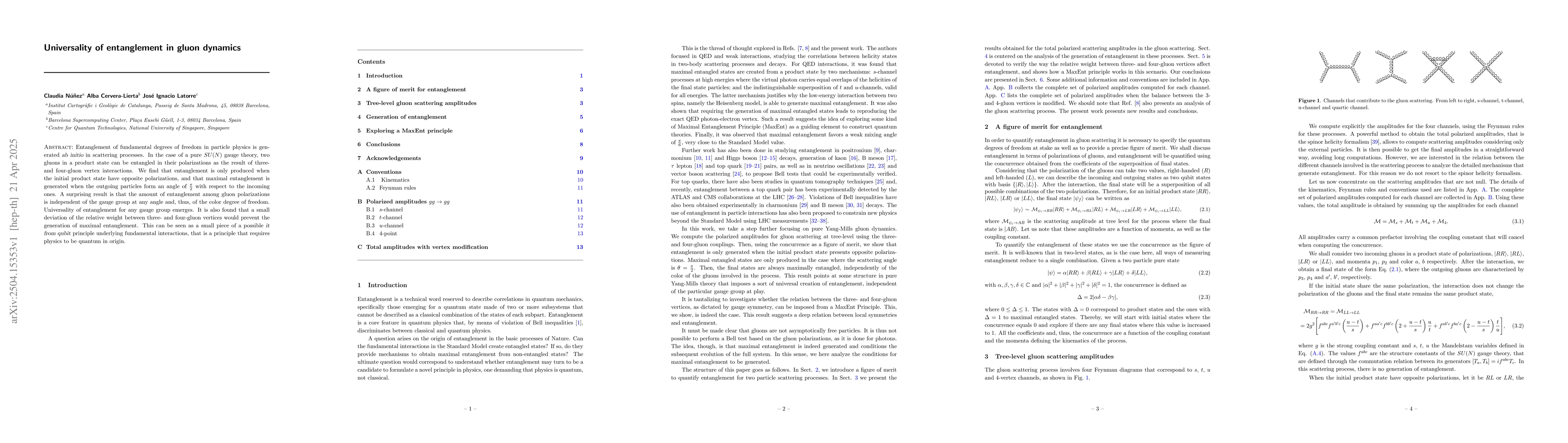 Thumbnail for Universality of entanglement in gluon dynamics