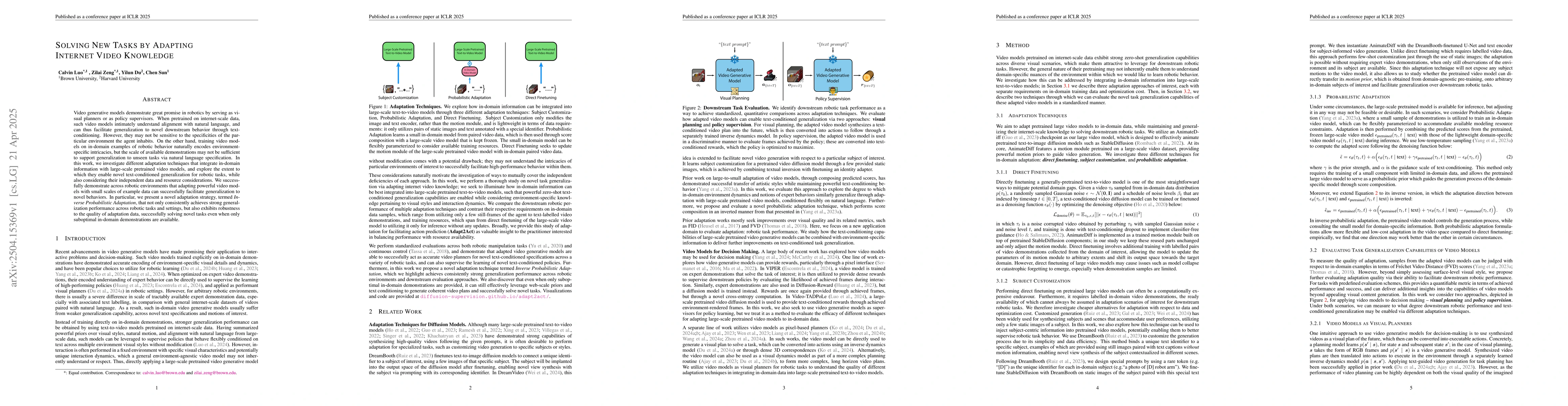 Thumbnail for Solving New Tasks by Adapting Internet Video Knowledge