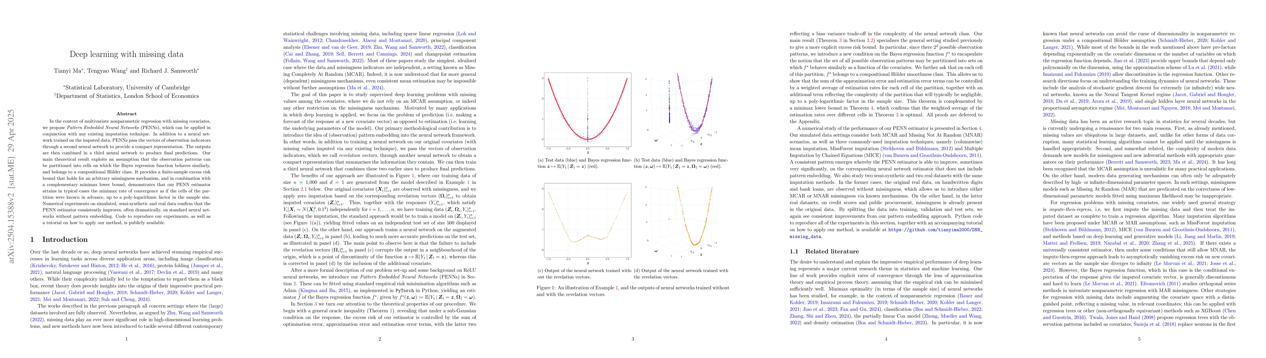 Thumbnail for Deep learning with missing data