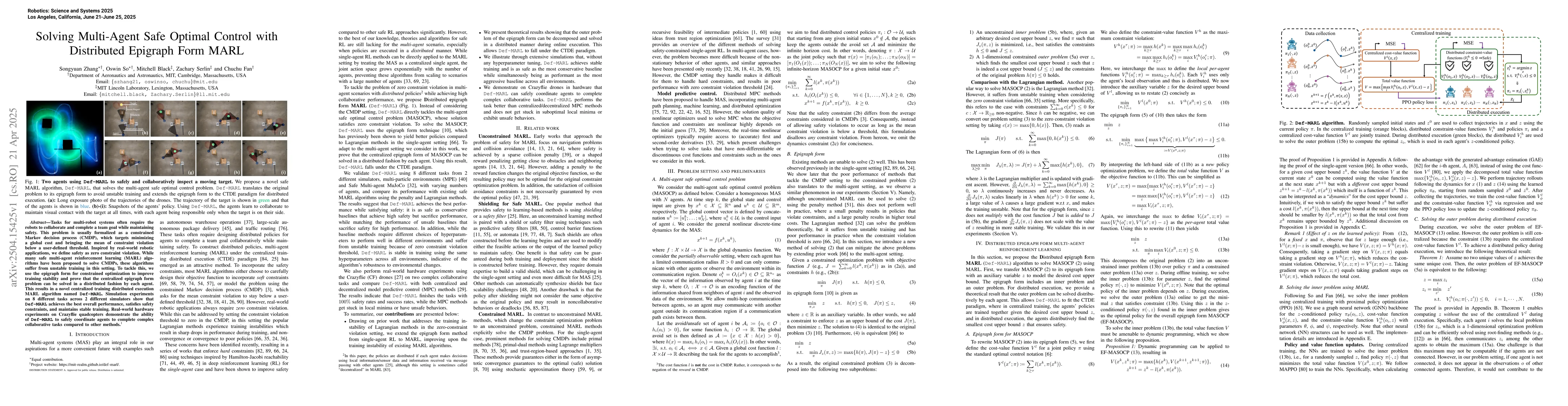 Thumbnail for Solving Multi-Agent Safe Optimal Control with Distributed Epigraph Form
  MARL