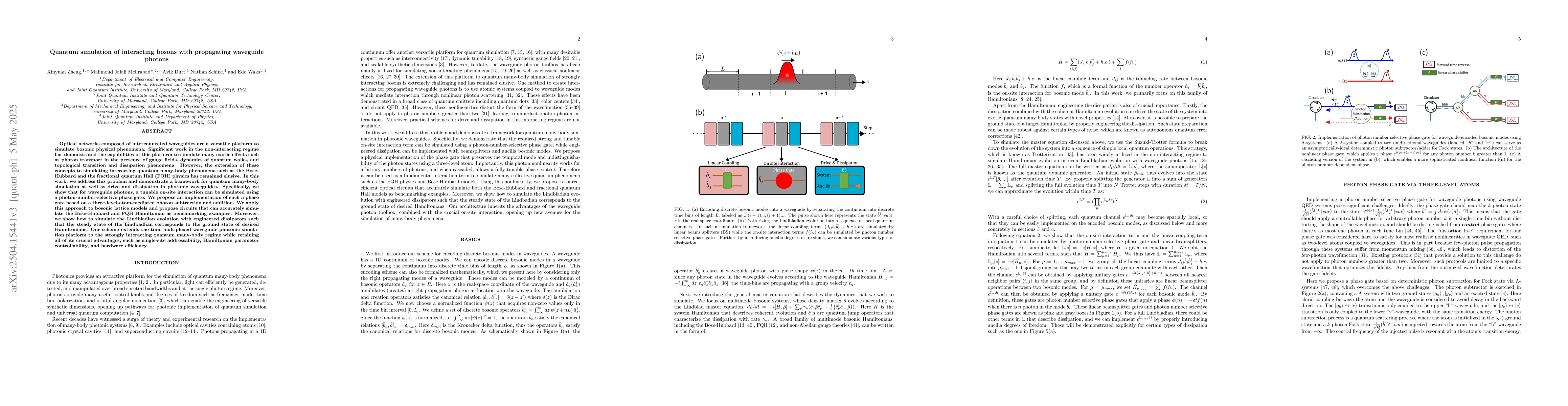Thumbnail for Quantum simulation of interacting bosons with propagating waveguide
  photons