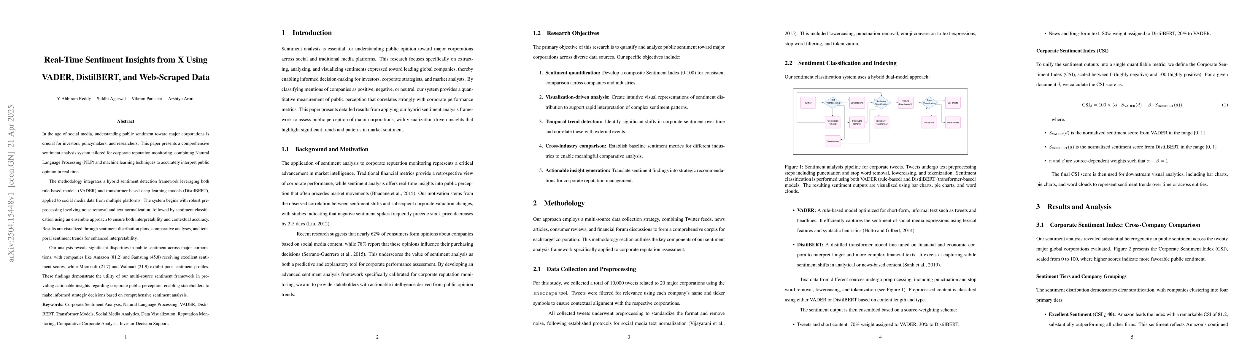 Thumbnail for Real-Time Sentiment Insights from X Using VADER, DistilBERT, and
  Web-Scraped Data