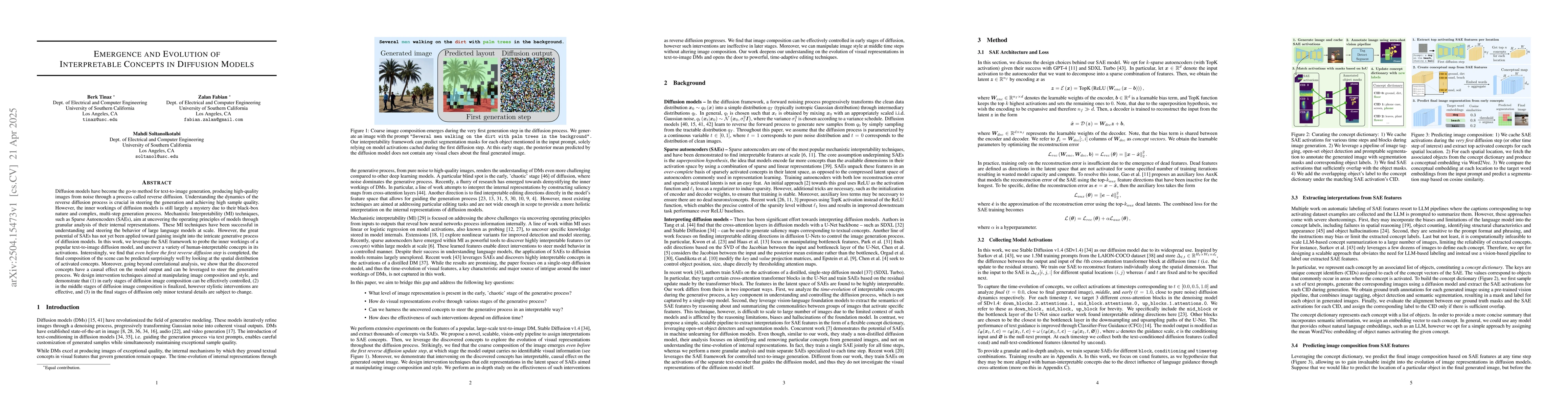 Thumbnail for Emergence and Evolution of Interpretable Concepts in Diffusion Models