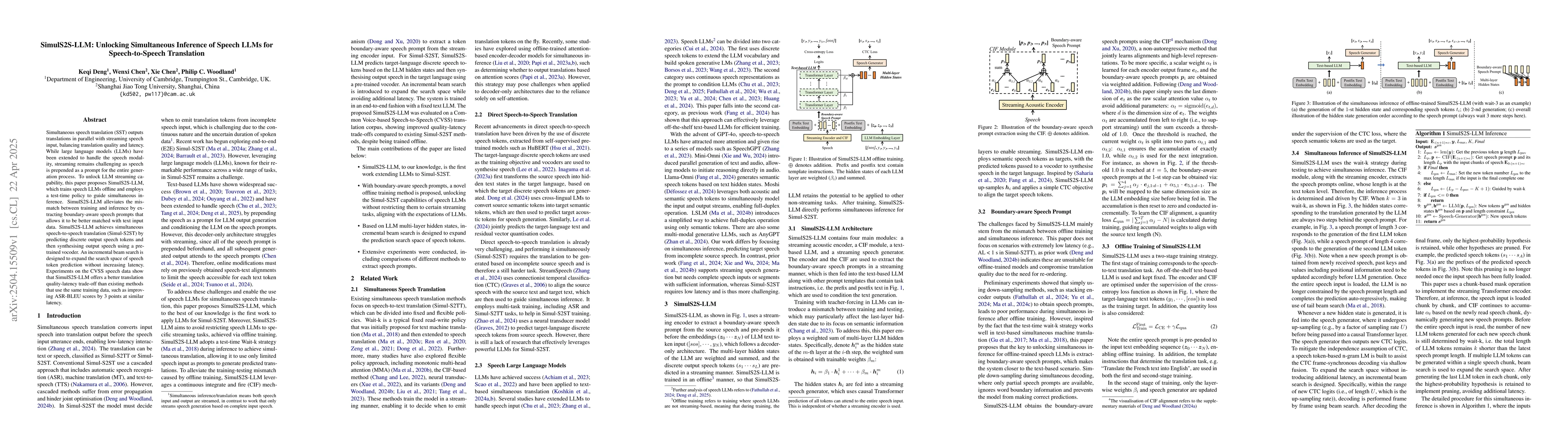 Thumbnail for SimulS2S-LLM: Unlocking Simultaneous Inference of Speech LLMs for
  Speech-to-Speech Translation