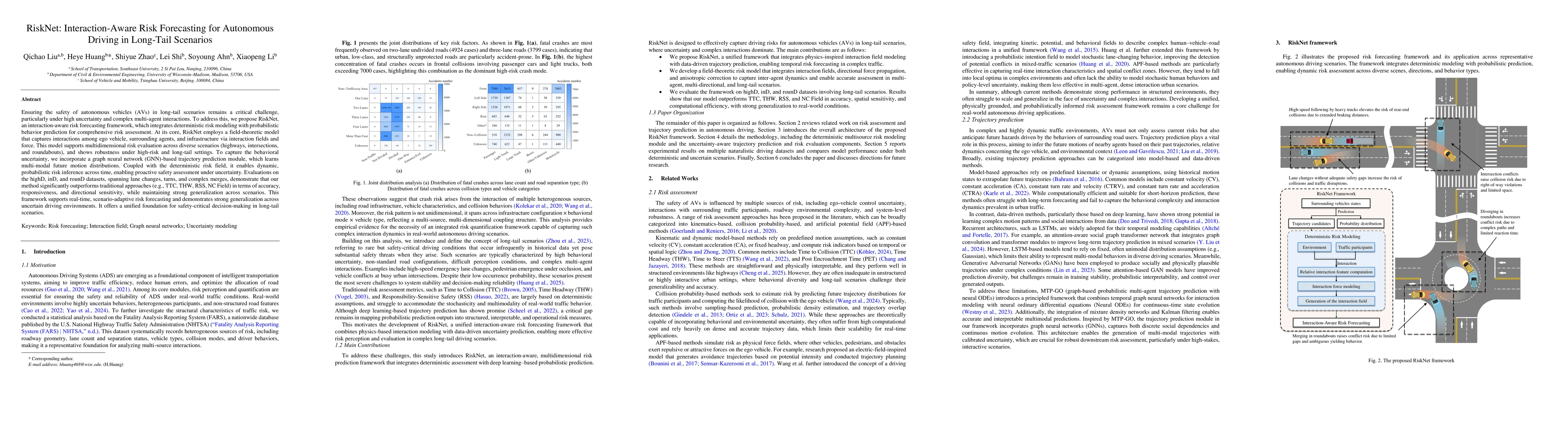 Thumbnail for RiskNet: Interaction-Aware Risk Forecasting for Autonomous Driving in
  Long-Tail Scenarios