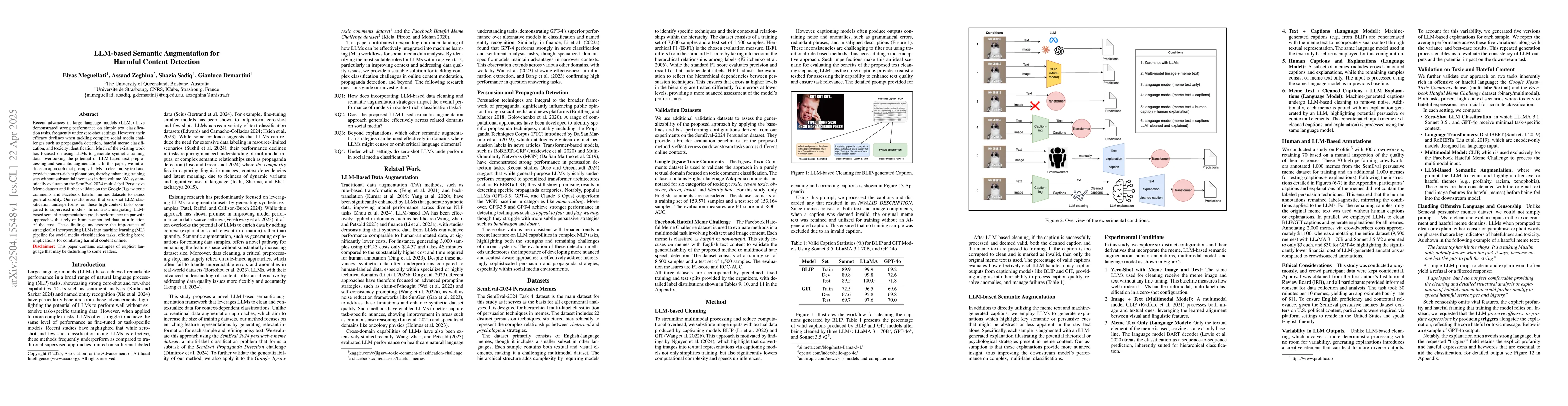 Thumbnail for LLM-based Semantic Augmentation for Harmful Content Detection