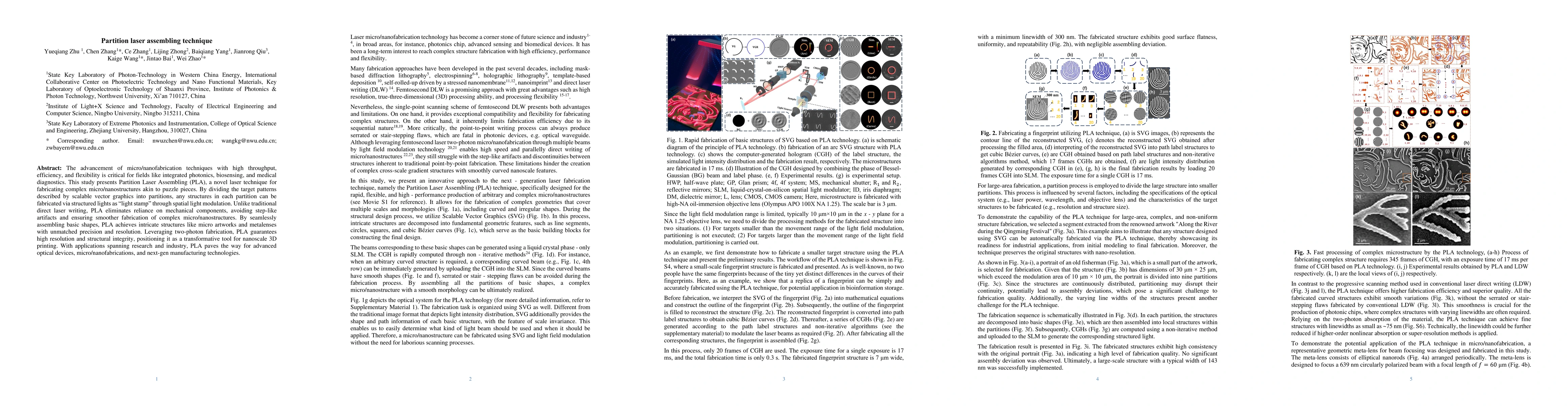 Thumbnail for Partition laser assembling technique