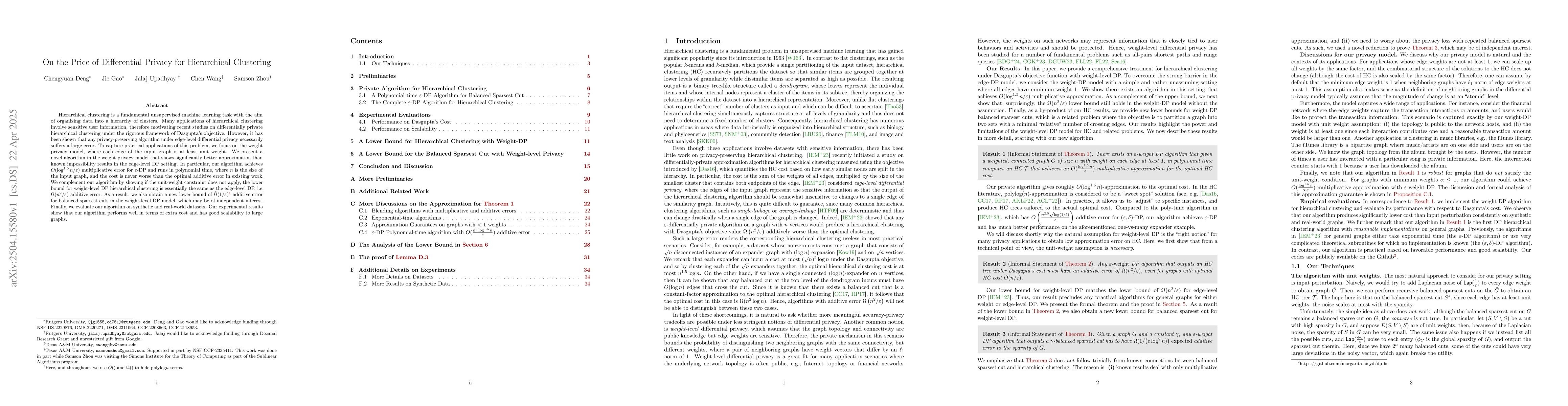 Thumbnail for On the Price of Differential Privacy for Hierarchical Clustering